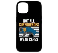 Carcasa para iPhone 13 Not All Superheroes Wear Capes Police Police Oficial Blue Line