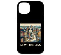 Carcasa para iPhone 13 Nueva Orleans Luisiana Retro Vintage Tranvía Barrio Francés
