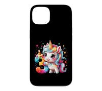 Carcasa para iPhone 13 NÚMERO 3 AÑOS NIÑA Unicornio 3 DE Nacimiento
