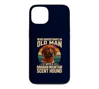 Carcasa para iPhone 13 Nunca Subestimes Old Man Bavarian Mountain Hound Retro