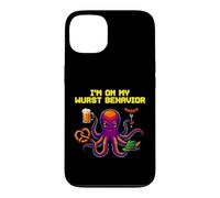 Carcasa para iPhone 13 Oktoberfest I'm On My Wurst Comportamiento Pulpo Pixel Art Cerveza