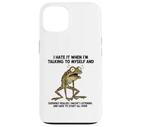 Carcasa para iPhone 13 Old Frog I Odio Cuando me Hablo a mí Mismo Sarcástico
