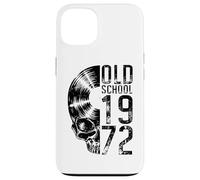 Carcasa para iPhone 13 Old School 1972 Vintage Disco de Vinilo Amante gótico Calavera LP