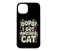 Carcasa para iPhone 13 Oops! I Got Another Cat Fun Kitten Lover Retro Mujeres Gato Mamá