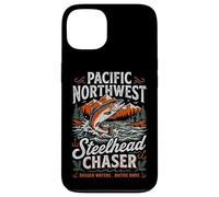Carcasa para iPhone 13 Pacific Northwest Steelhead Chaser Fishing PNW Trout Angler