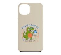 Carcasa para iPhone 13 Papasaurus Number One Dad Funny Dinosaur Rex Día del Padre
