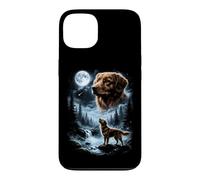 Carcasa para iPhone 13 Pato de Nueva Escocia Tolling Retriever Aullando a la Luna 90