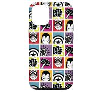 Carcasa para iPhone 13 Patrón retro de íconos de superhéroes de Spider-Man de Marvel Avengers