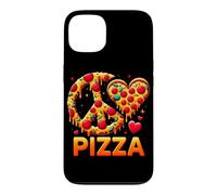 Carcasa para iPhone 13 Peace Love Pizza tee - Divertida pizzería Retro