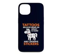 Carcasa para iPhone 13 Pegatinas Tattoos Because Being An Adult Is Hard I Merece