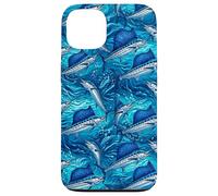 Carcasa para iPhone 13 Pez Vela Azul Marlin Pesca Big Game Fisherman Fish Pattern