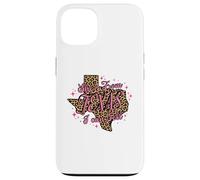 Carcasa para iPhone 13 Pink Leopard Ella es de Texas I Can Tell