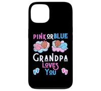 Carcasa para iPhone 13 Pink or Blue Grandpa Love You Baby Shower - Papelera para revelación de género