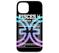 Carcasa para iPhone 13 Piscis Información Nutricional Signo del Zodíaco Astrología Azul Púrpura