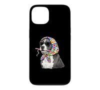 Carcasa para iPhone 13 Pitbull Pittie Dog Granny - Hilo Cuadrado para Ganchillo