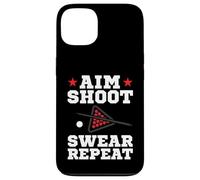 Carcasa para iPhone 13 Pool Playing Aim Shoot Swear Repeat Pool Playing Billiards