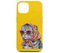 Carcasa para iPhone 13 Portada de Revista Scottish Fold Fashion Cats Lover