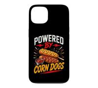 Carcasa para iPhone 13 Powered by Funny Corn Dogs Saying Humor Joke Gag