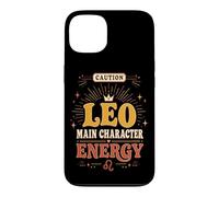 Carcasa para iPhone 13 Precaución Leo Personaje Principal Energía Divertido Zodiaco Astrología