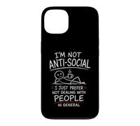 Carcasa para iPhone 13 Prefiero no Tratar con Gente Divertido Anti-Social