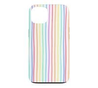 Carcasa para iPhone 13 Preppy Striped Summer Rainbow Stripes