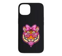 Carcasa para iPhone 13 Preppy Tiger - Gafas de Arco de Color Rosa