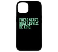 Carcasa para iPhone 13 Press Start Beat Levels Be Epic Controlador de Videojuegos Gamer