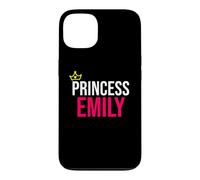 Carcasa para iPhone 13 Princesa Emily Niñas Mujeres Rosa Blanco Negro Diseño