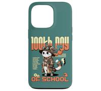 Carcasa para iPhone 13 Pro 100th Day of School Teachers Kids Child Happy 100 Days Cat