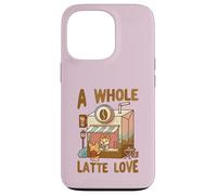 Carcasa para iPhone 13 Pro A Whole Latte Love Coffee Kawaii Lindo Divertido