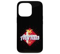 Carcasa para iPhone 13 Pro Aarhus Ciudad Dinamarca Gaviota Vintage Bandera Recuerdo