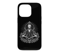Carcasa para iPhone 13 Pro Abraham Lincoln meditando en posición de Loto Zen