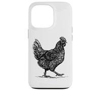Carcasa para iPhone 13 Pro Abstract Hen Illustration Farmhouse Country Graphic