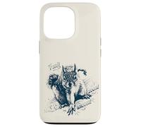 Carcasa para iPhone 13 Pro Acción de Diseño Cómico de Ardilla de Superhéroe.