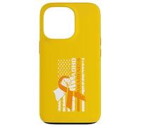 Carcasa para iPhone 13 Pro ADHD Awareness Bandera Americana Cinta Naranja