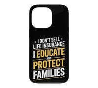 Carcasa para iPhone 13 Pro Agente de Seguros de Vida Divertido Diciendo educar Proteger
