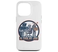 Carcasa para iPhone 13 Pro AI tomó mi Trabajo Programador Divertido Robot Humor