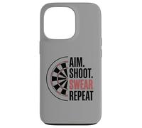 Carcasa para iPhone 13 Pro Aim Shoot Swear Repeat Funny Darts Dart Player