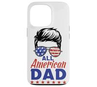 Carcasa para iPhone 13 Pro All American Dad Sunglasses USA Flag 4th of July
