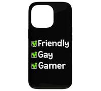 Carcasa para iPhone 13 Pro Amistoso Gay Gamer LGBTQ Identidad Orgullo Inclusión Gay Jugadores