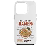 Carcasa para iPhone 13 Pro Anatomía del Ramen Comida Japonesa Retro Gastronomía Estética