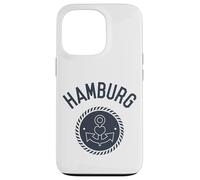 Carcasa para iPhone 13 Pro Ancla de Recuerdo del Elba de Hamburgo con corazón