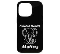 Carcasa para iPhone 13 Pro Animal Brain Illness Quote Elephant Mental Health Matters