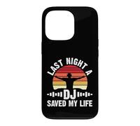 Carcasa para iPhone 13 Pro Anoche un DJ me salvó la Vida Retro DJ Sunset