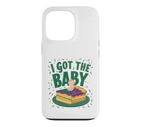 Carcasa para iPhone 13 Pro Anuncio de Embarazo I Got The Baby Revelar Mardi Gras