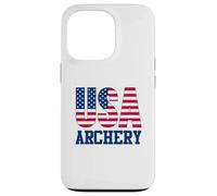Carcasa para iPhone 13 Pro Archery Sports Fan American Flag