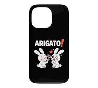 Carcasa para iPhone 13 Pro Arigato! Funny Chibi Anime Bunny Kawaii Manga Comedia