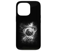 Carcasa para iPhone 13 Pro Aro de Baloncesto flameante Fiery and Slam Dunk