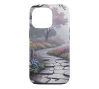 Carcasa para iPhone 13 Pro Arte de Camino Floral del jardín Secreto japonés