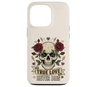 Carcasa para iPhone 13 Pro Arte gótico del Tatuaje de Las Rosas del Amor Verdadero Nunca morirá